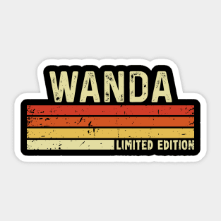 Wanda Name Vintage Retro Limited Edition Gift Sticker